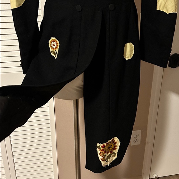 Women's Black Tailcoat Jacket wool blend black - Picture 9 of 17